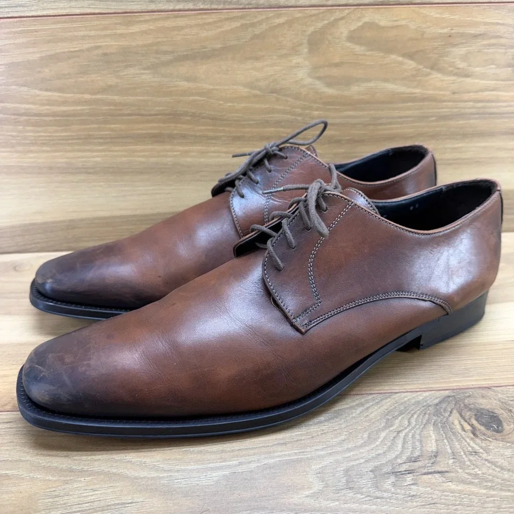 To Boot Brampton Oxfords Mens 11 Brown Leather Formal‎ Wedding Business